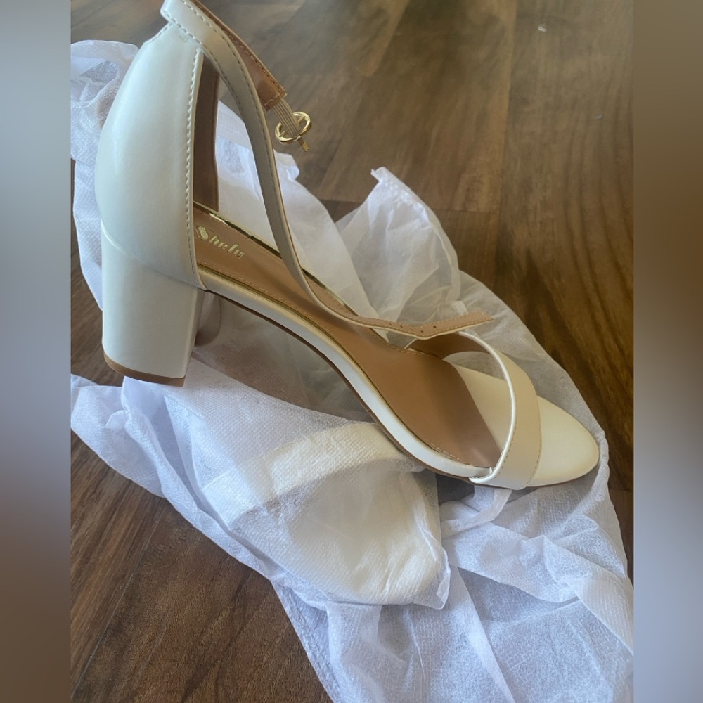 Stylish Beige Block Heel Sandals